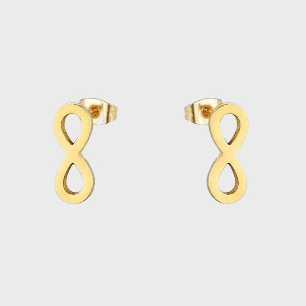 Tiny Infinity Gold plated studs Earrings